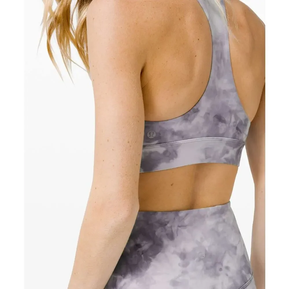 Lululemon Sweet Awakenings Wrap Front Bra Diamond Dye Stargaze Pitch Grey 8